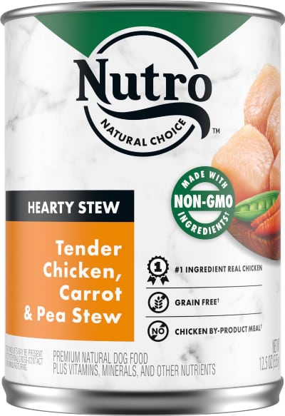 Nutro Hearty Stew Tender Chicken, Carrot Pea Stew Grain Free Canned