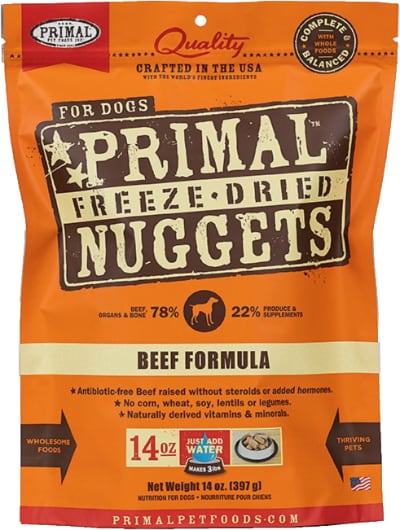Primal Beef Nuggets Grain Free Raw Freeze Dried