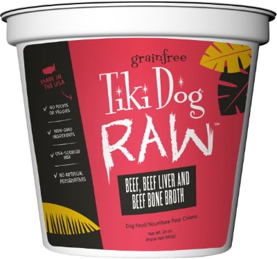 Tiki Dog Raw Beef Grain Free Pure Frozen Food