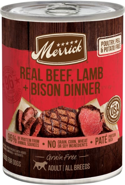 Merrick Grain-Free Real Beef Canned