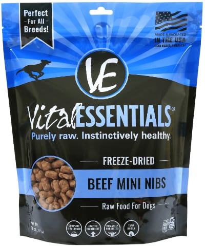 Vital Essentials Beef Mini Nibs Grain-Free Freeze-Dried